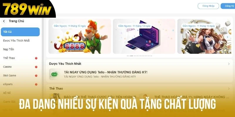 Đa dạng nhiều sự kiện quà tặng chất lượng Đa dạng nhiều sự kiện quà tặng chất lượng