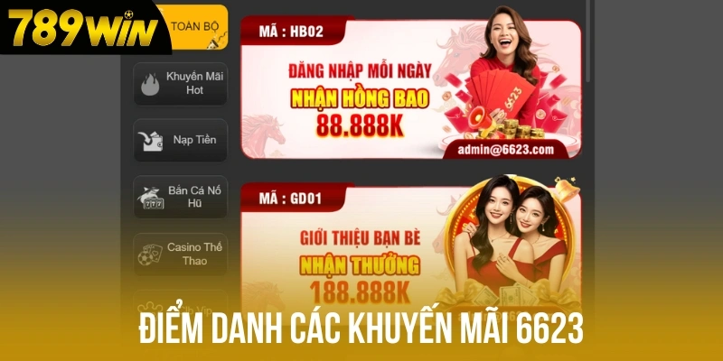 Điểm danh các khuyến mãi 6623 Điểm danh các khuyến mãi 6623