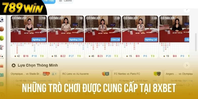 Những trò chơi được cung cấp tại 8Xbet Những trò chơi được cung cấp tại 8Xbet